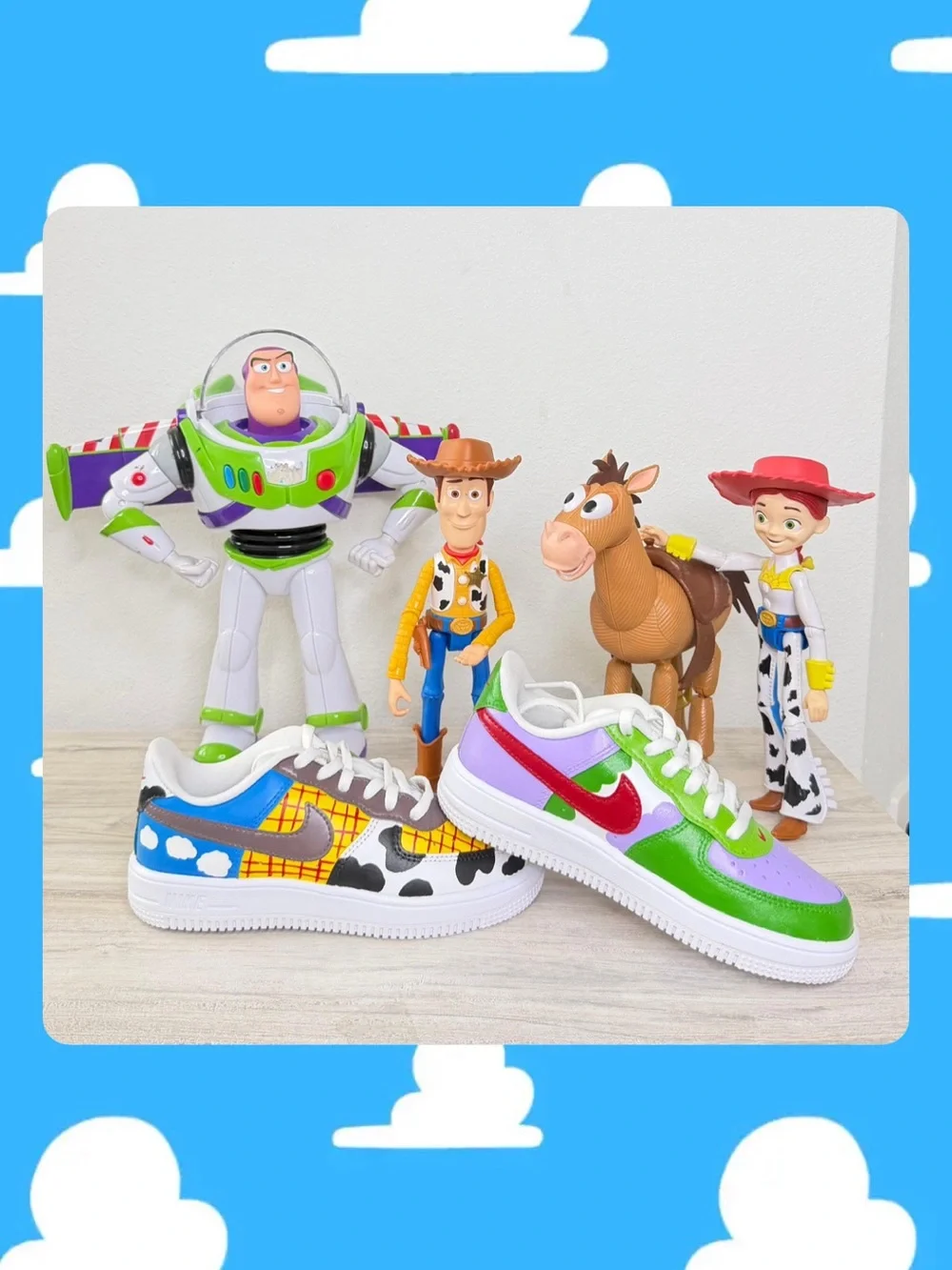 Toy Story Inspired Sneakers in Green, Blue & Purple - Character Style